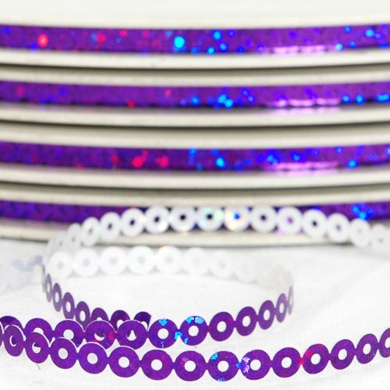 Hot Fix Sequin Reel – Purple 4mm