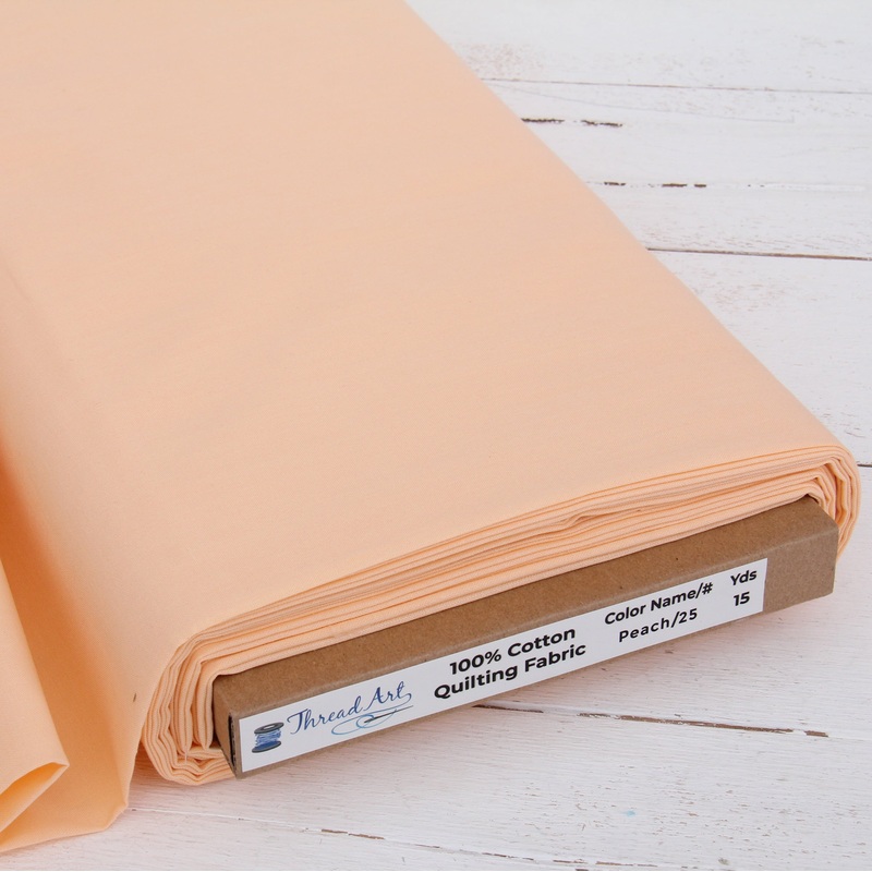Premium Cotton Quilting Fabric Sold By The Yard – Solid Peach
