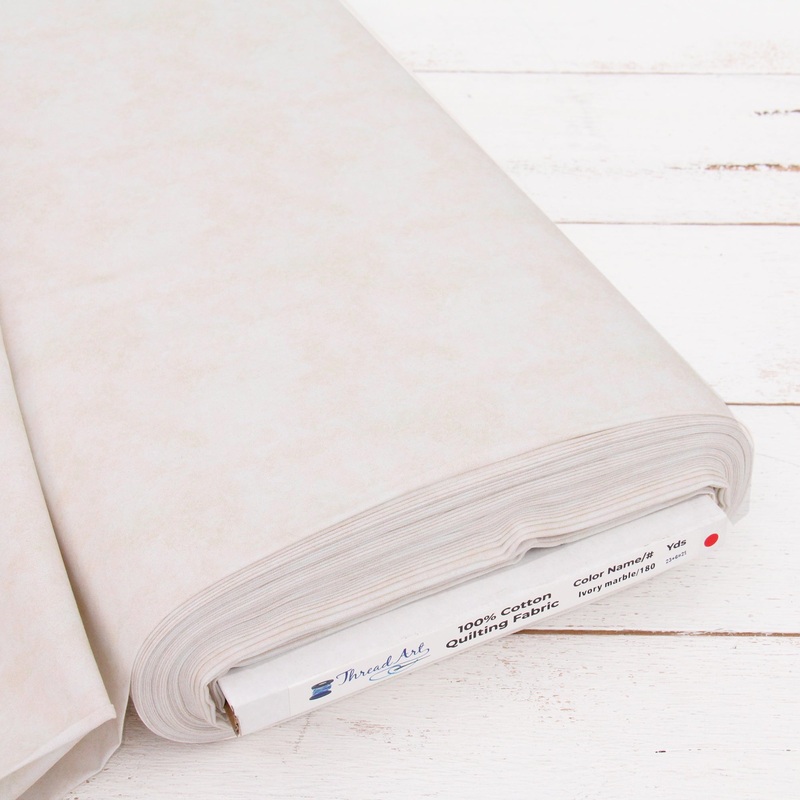 Premium Cotton Quilting Fabric Sold By The Yard – Vintage Threads Collection – Ivory Marble
