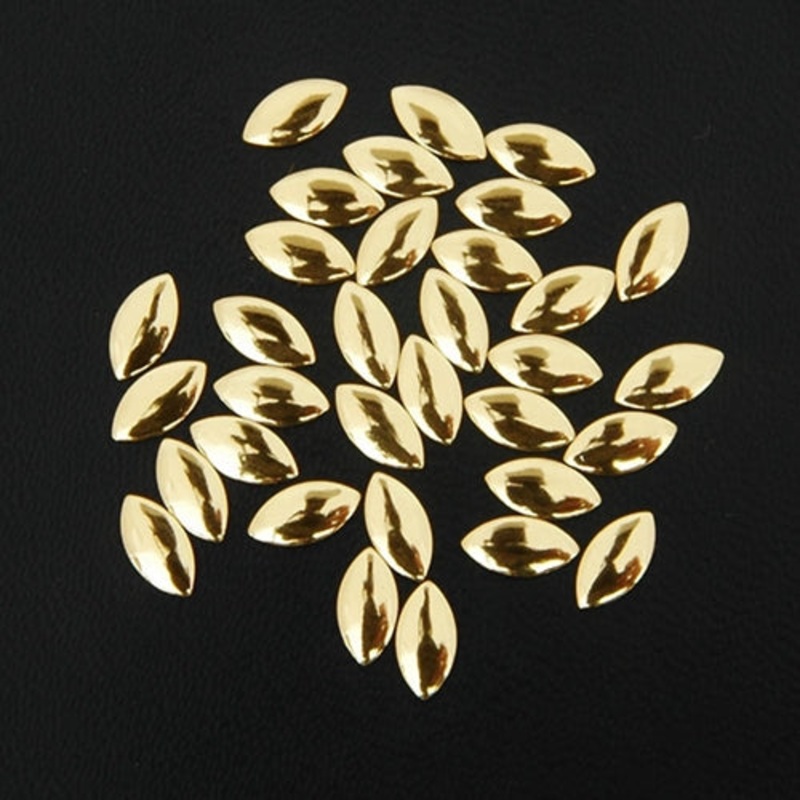 Hot Fix Metallic Nailhead – Gold Oval 4x8mm – 2 Gross p