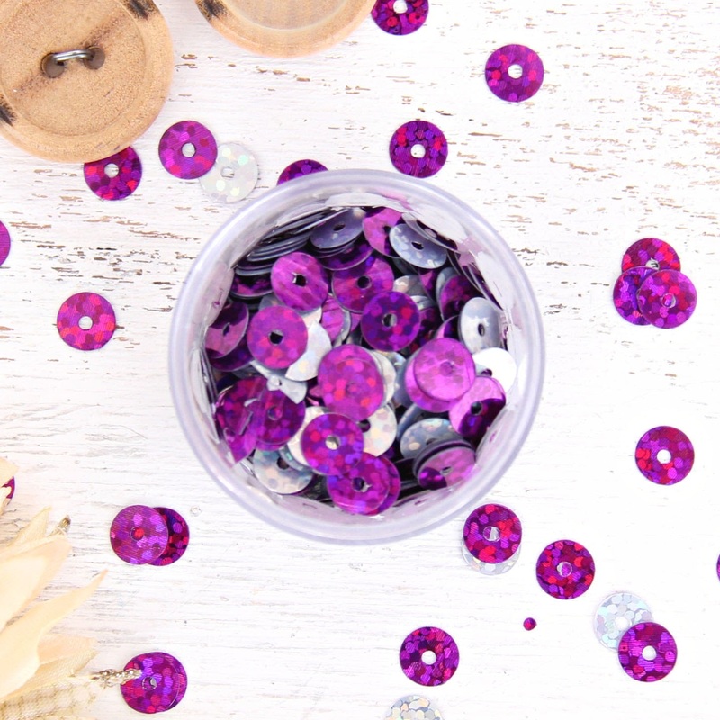 HotFix Loose Sequins – 6MM Purple Hologram