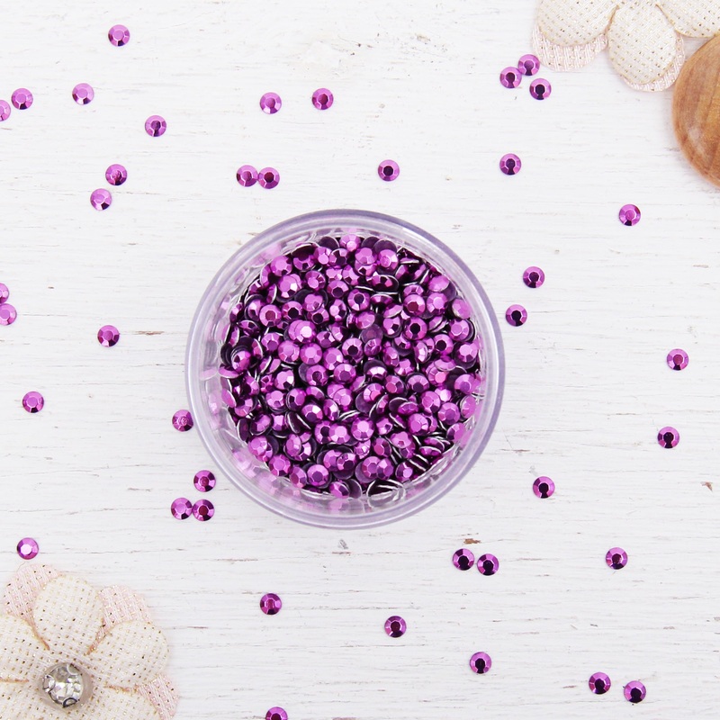 Hot Fix Metallic Rhinestones 3mm Amethyst – 10 gross