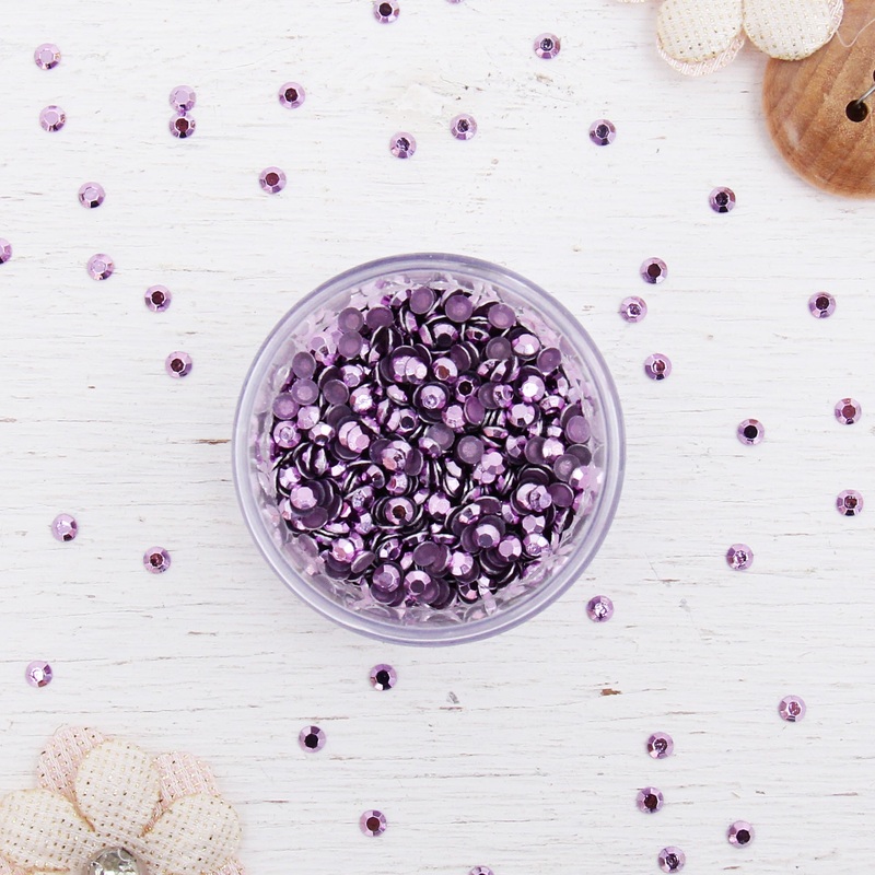 Hot Fix Metallic Rhinestones 3mm Lt. Amethyst – 10 gross