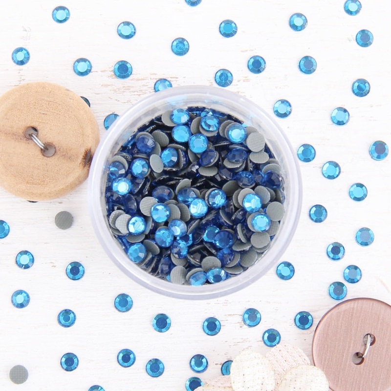 Hot Fix Rhinestones – SS6 – Capri Blue – 1440 stones