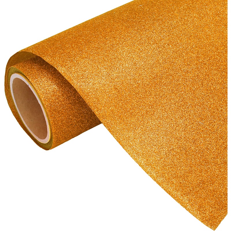 Goldenrod Glitter Iron On Vinyl 20″ Wide Sold By the Yard