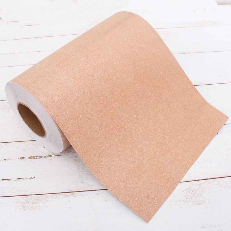 Bronze Glitter Vinyl Peel and Stick Paper Self Adhesive 12″ Wide
