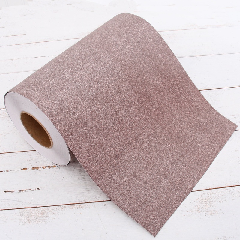 Coffee Brown Glitter Vinyl Peel and Stick Paper Self Adhesive 12″ Wide