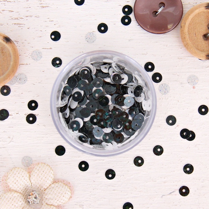 HotFix Loose Sequins – 4MM Black Hologram