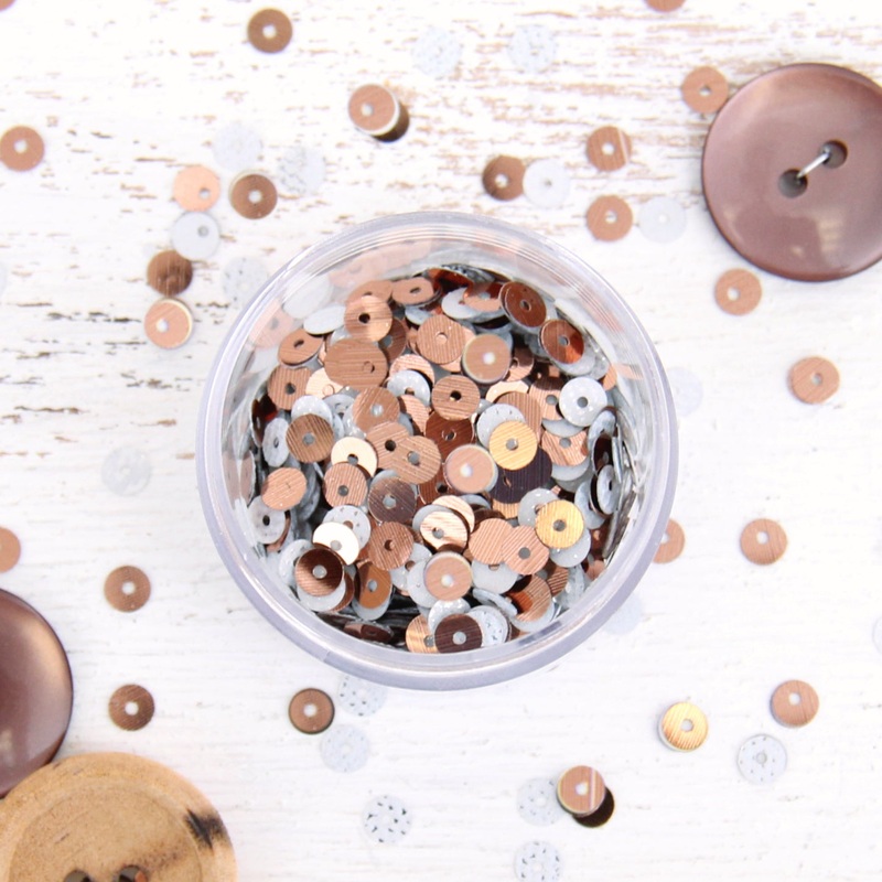 HotFix Loose Sequins – 4MM Brown Metallic