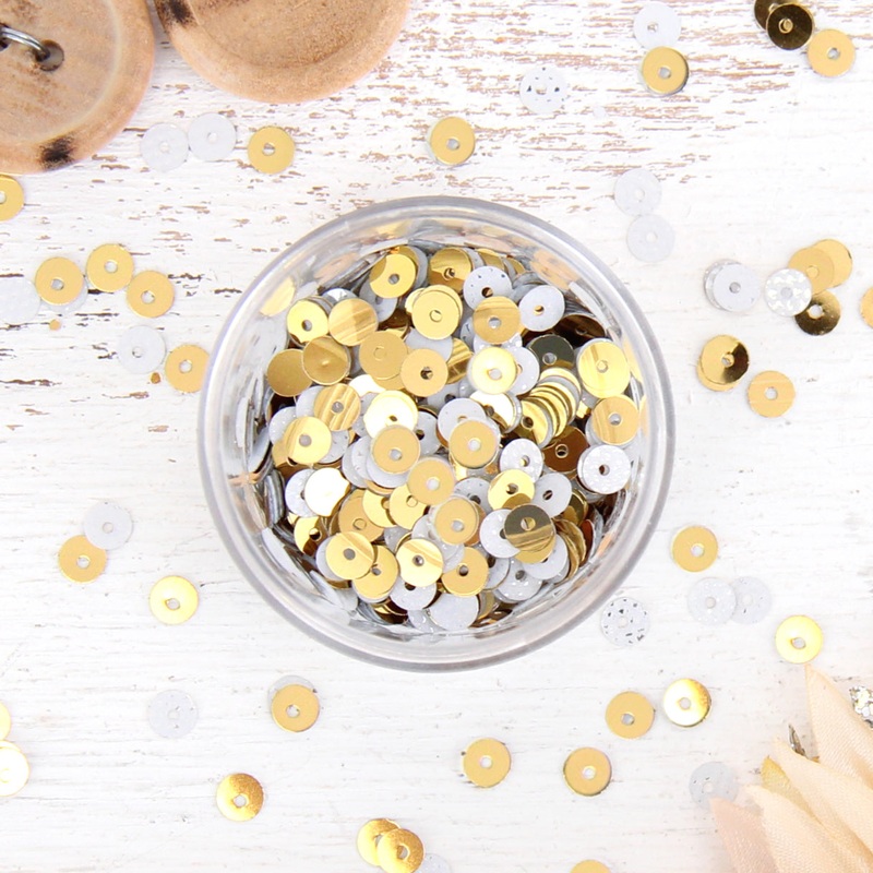 HotFix Loose Sequins – 4MM Gold Metallic
