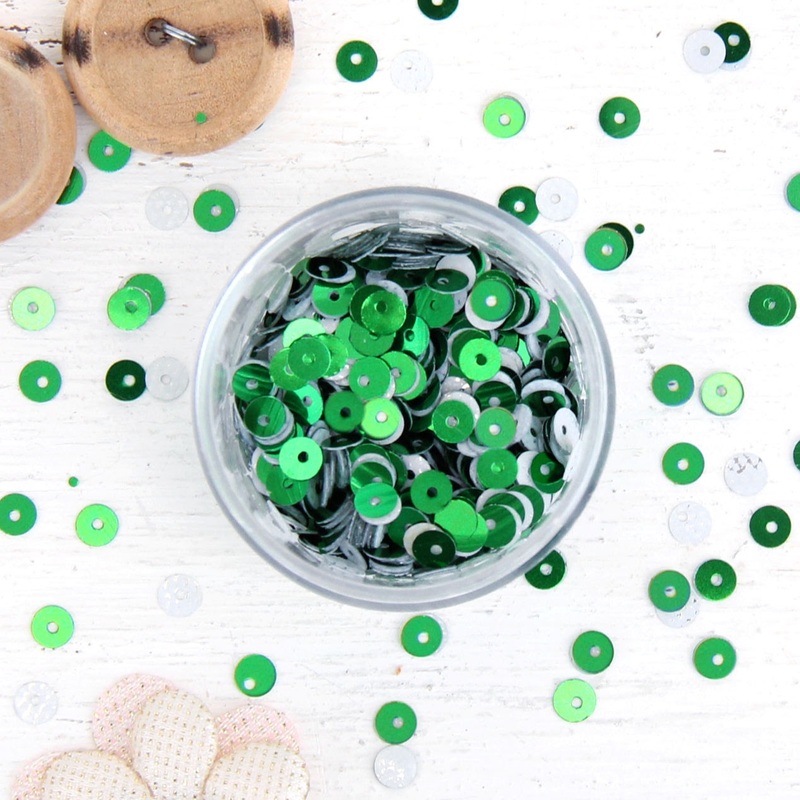 HotFix Loose Sequins – 4MM Green Metallic