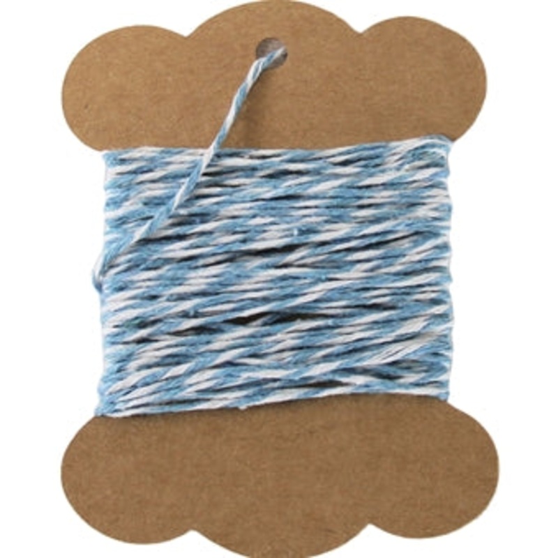 Cotton Baker’s Twine – 10 Yards – ColorTwist – Blue & White