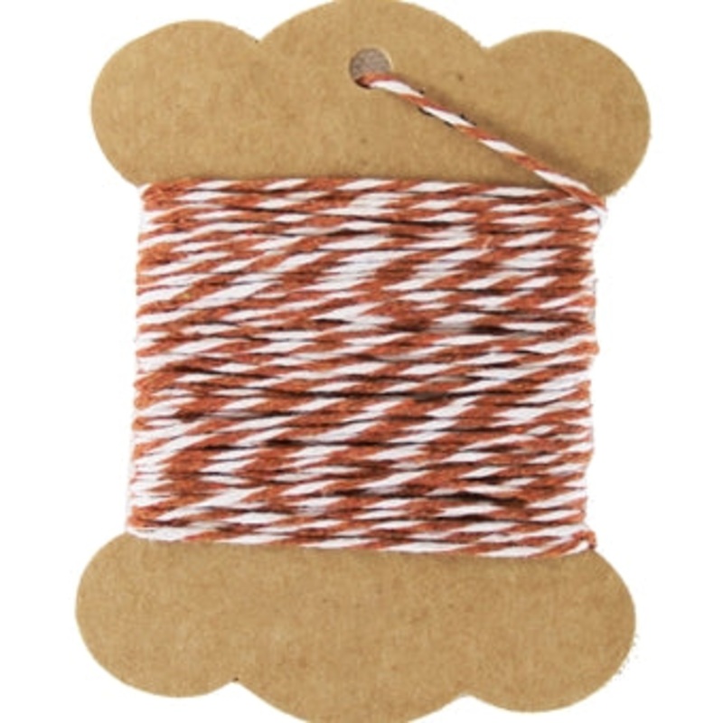 Cotton Baker’s Twine – 10 Yards – ColorTwist – Coffee & White