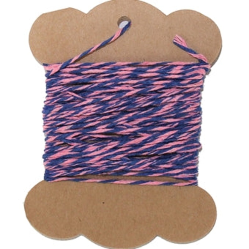 Cotton Baker’s Twine – 10 Yards – ColorTwist – Pink & Blue
