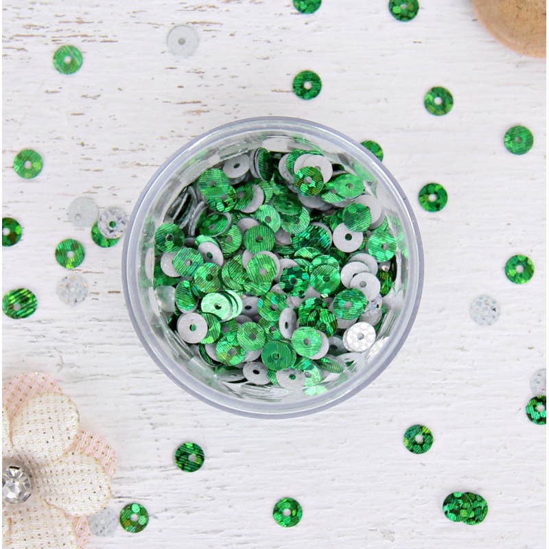 HotFix Loose Sequins – 4MM Green Hologram