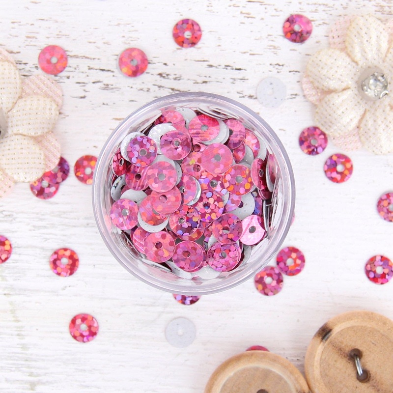 HotFix Loose Sequins – 6MM Rose Hologram