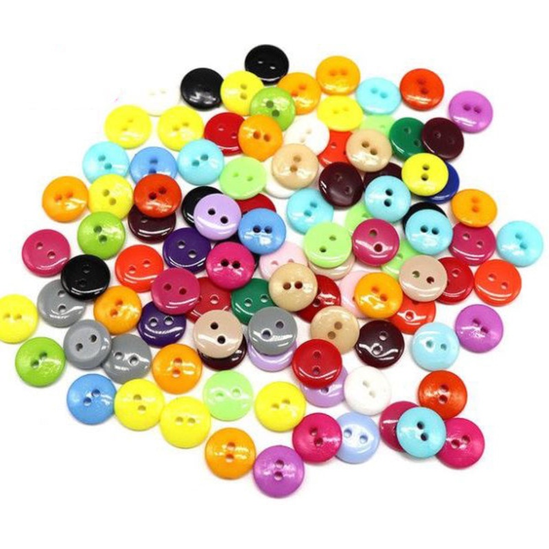 Mixed Color Buttons – 50 Per Pkg – 11mm