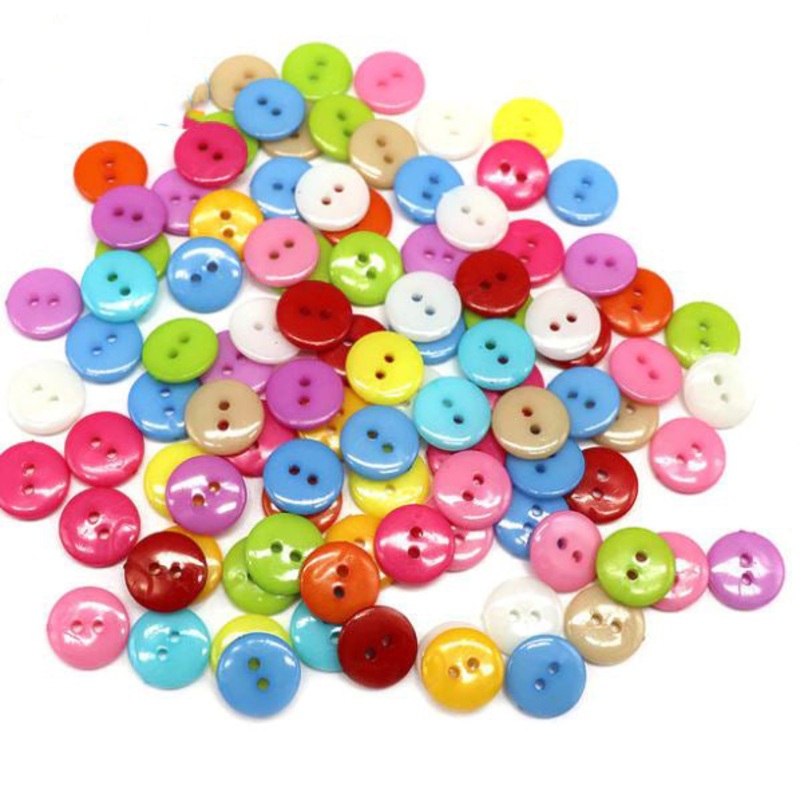 Mixed Color Buttons – 50 Per Pkg – 12mm