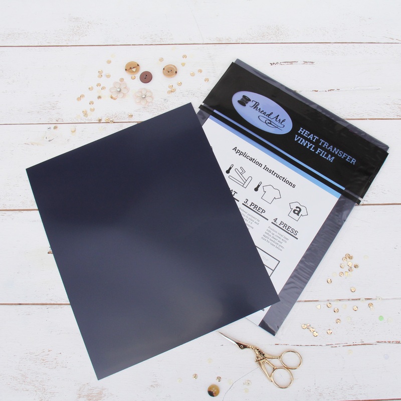 Navy Iron On Vinyl – Heat Transfer Pack of  Sheets