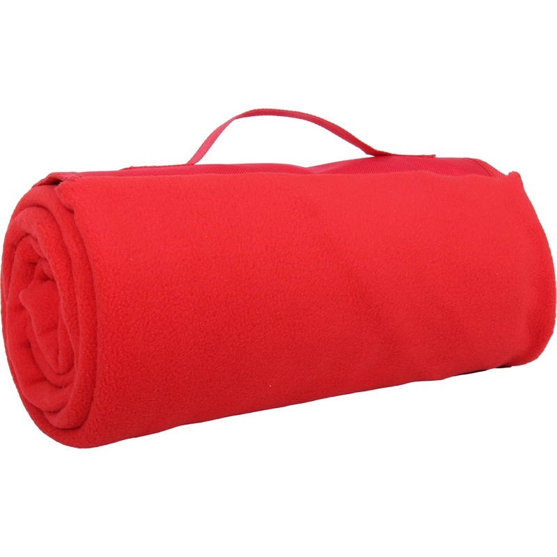 Pack of 3 Portable Travel Blanket with Carrying Strap Sports Stadium – Red