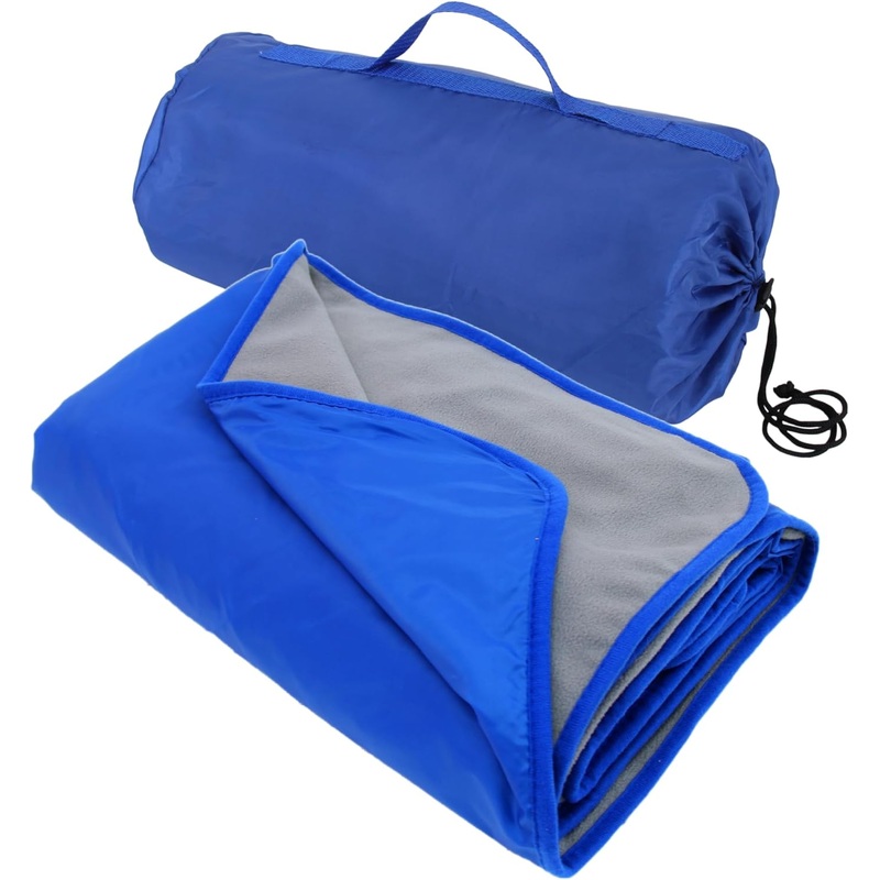 Pack of 3 Waterproof Picnic Blanket – 79″x55″ – Royal Blue/Grey – Camping Sports