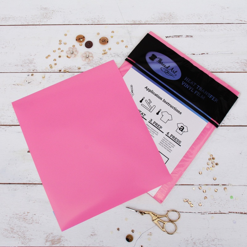 Pink Iron On Vinyl – Heat Transfer Pack of  Sheets