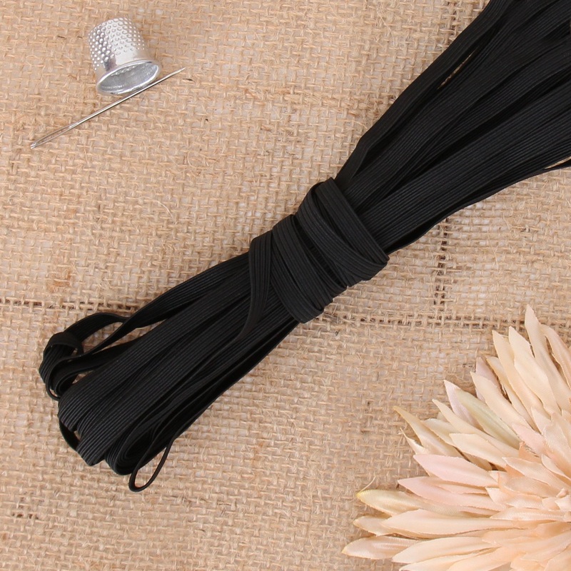 1/4″ Black Elastic – 10 Yard Roll