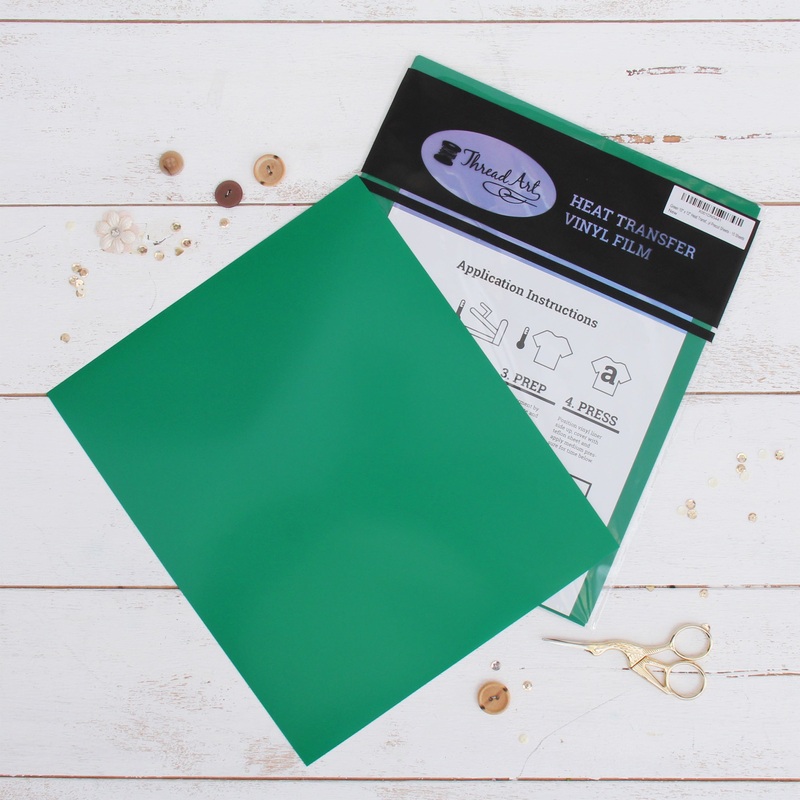 Green Iron On Vinyl – Heat Transfer Pack of  Sheets