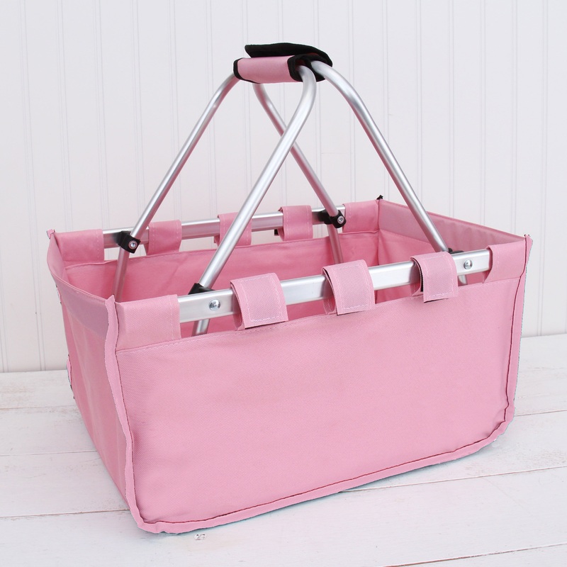 Large Market Tote Basket – Pink – Collapsible