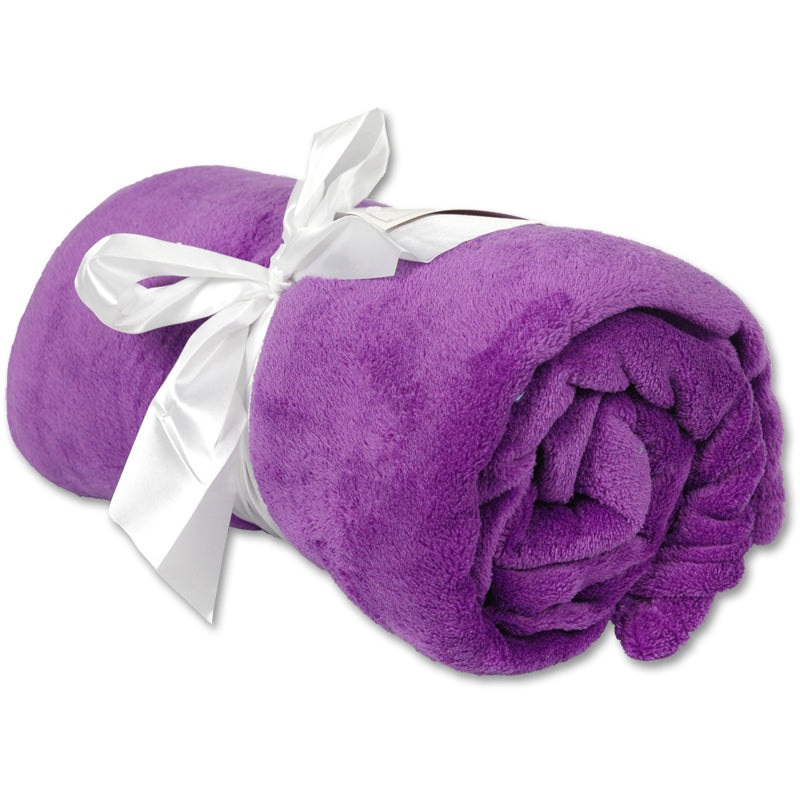 Plush Fleece Blanket – Purple