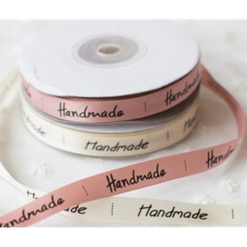 25 Yards of Satin Ribbon – With Handmade Printing