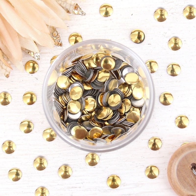 Hot Fix Metallic Nailheads 4mm Gold – 4 gross