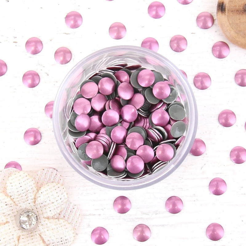 Hot Fix Metallic Nailheads 5mm Pink – 2 gross