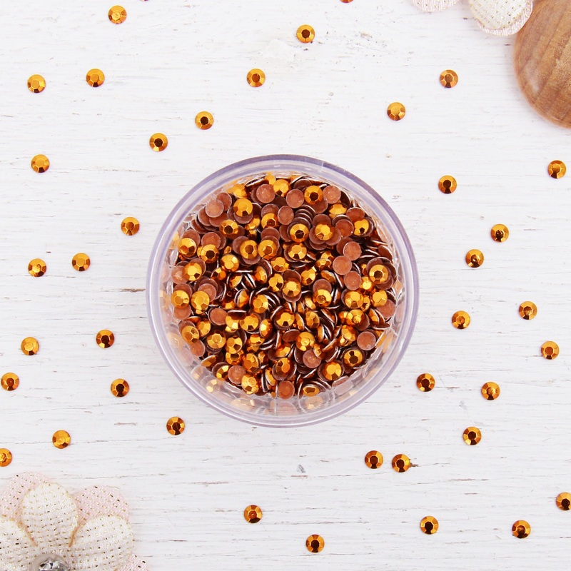 Hot Fix Metallic Rhinestones 3mm Golden – 10 gross