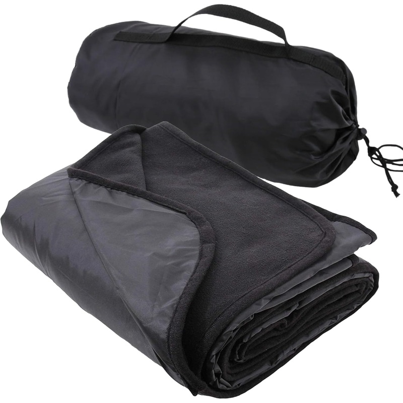 Pack of 3 Waterproof Picnic Blanket – 79″x55″ – Black – Camping, Sports