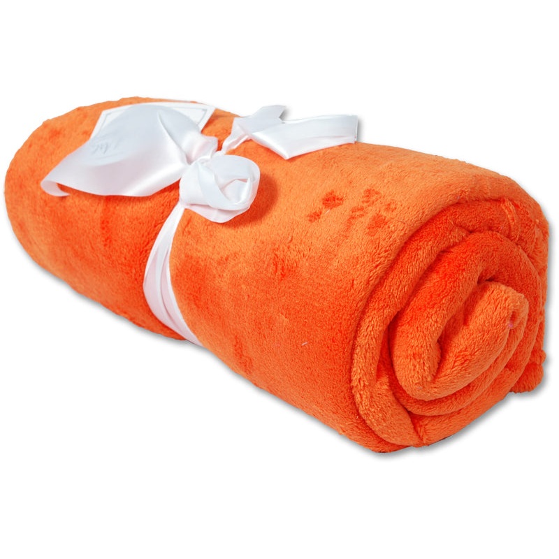 Plush Fleece Blanket – Orange
