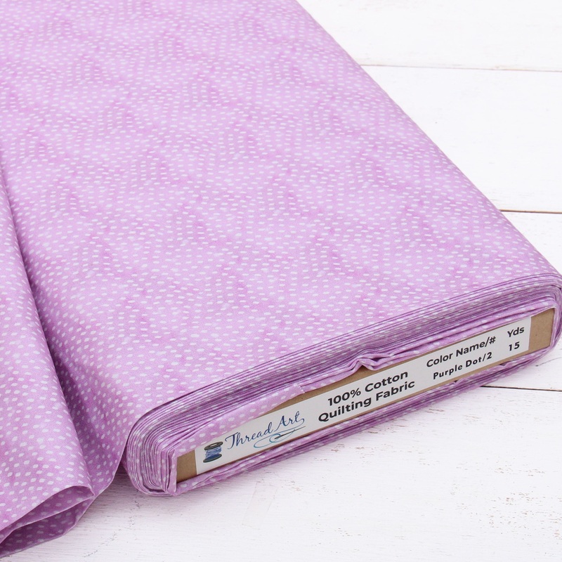 Premium Cotton Quilting Fabric Sold By The Yard – Patterned Dot Purple 2