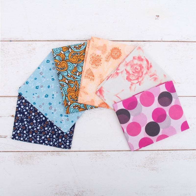 Six Fat Quarter Bundle – Variety Print Colors