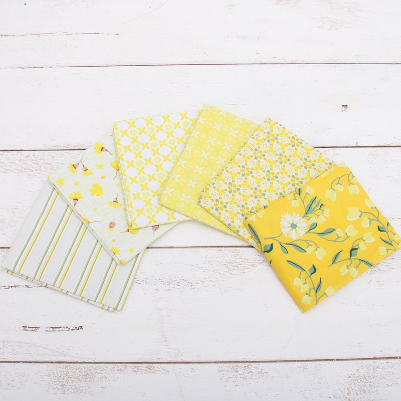 Six Fat Quarter Bundle – Yellow Color Builder Set