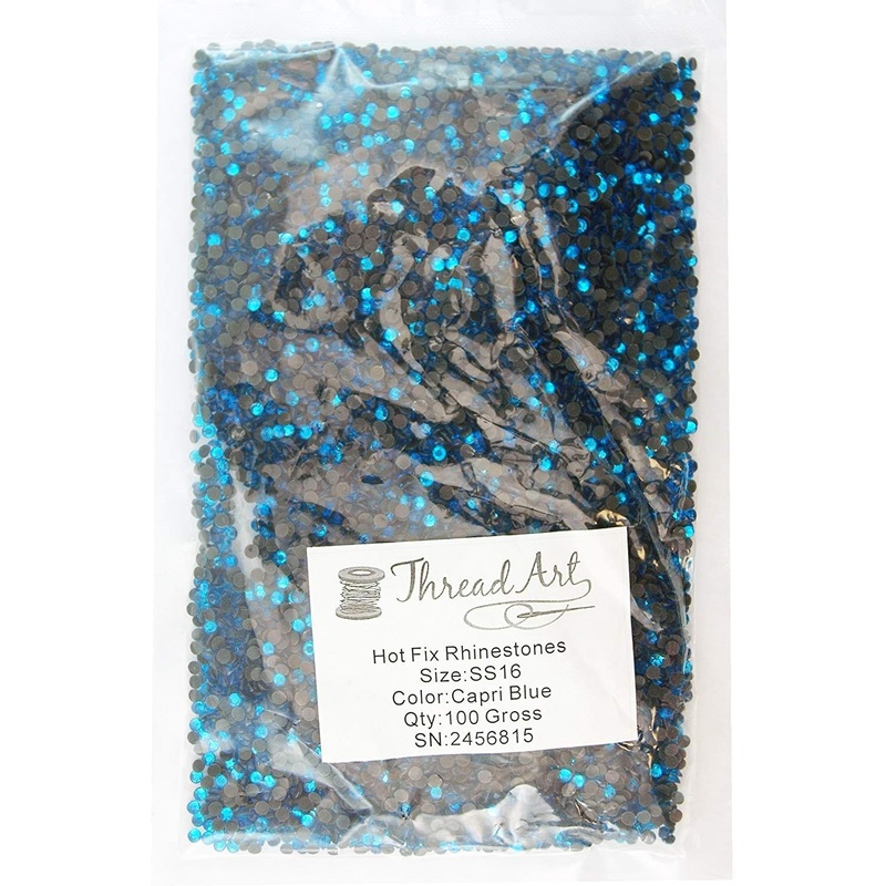 SS16 Capri Blue Rhinestones Bulk 100 Gross