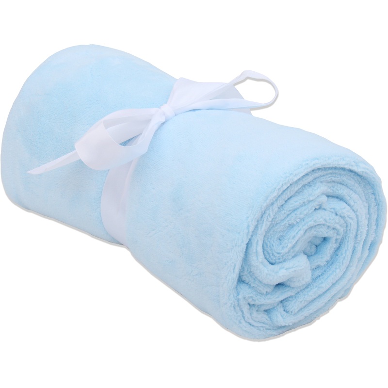 3 Pack of Plush Fleece Blanket – Light Blue