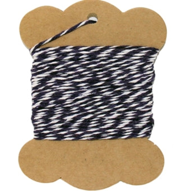 Cotton Baker’s Twine – 10 Yards – ColorTwist – Black & White