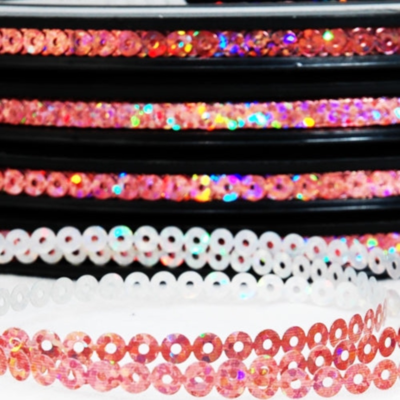 Hot Fix Sequin Reel – Pink 4mm