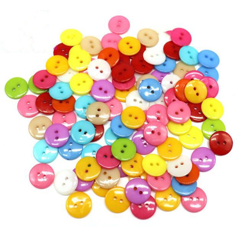 Mixed Color Buttons – 50 Per Pkg – 15mm