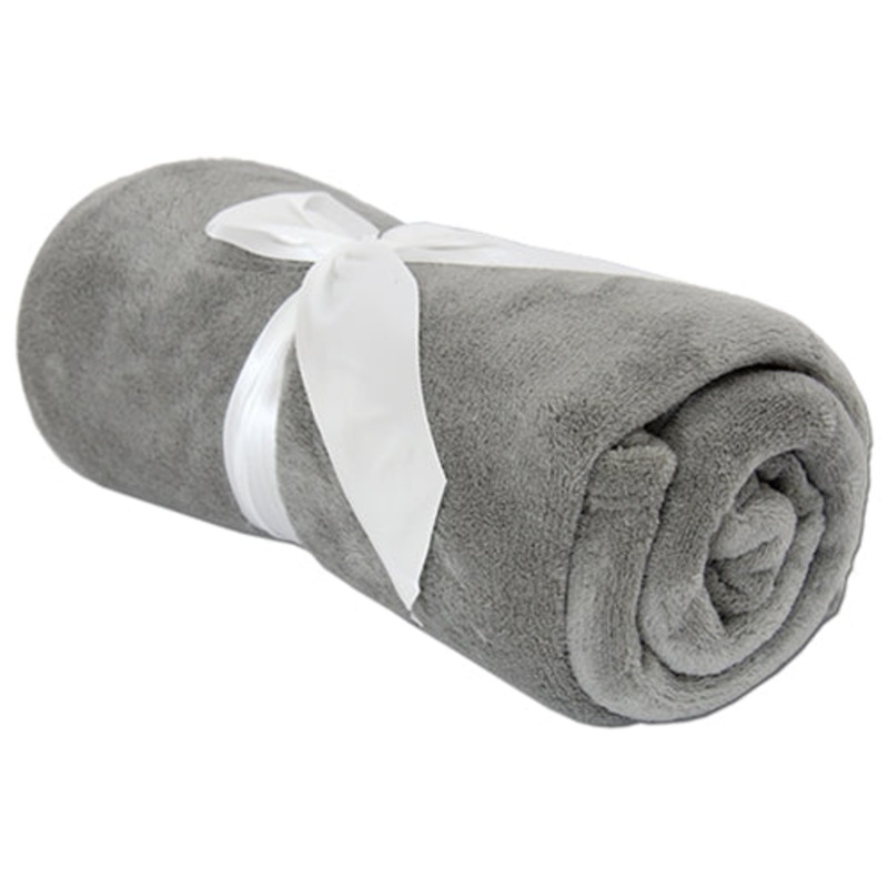 Plush Fleece Blanket – Grey