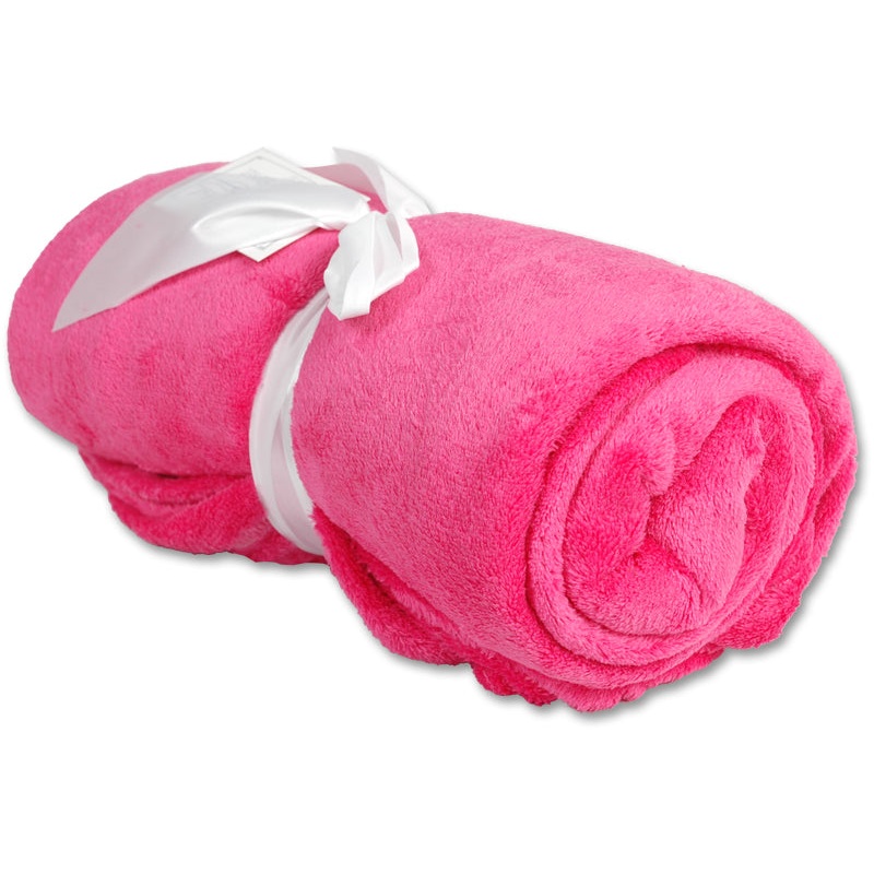 Plush Fleece Blanket – Hot Pink