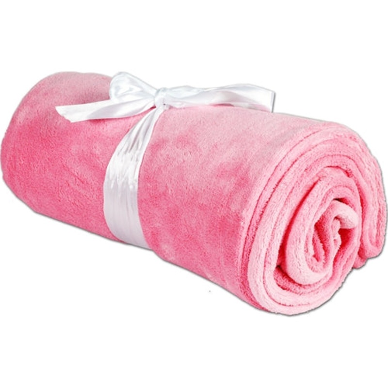 Plush Fleece Blanket – Light Pink