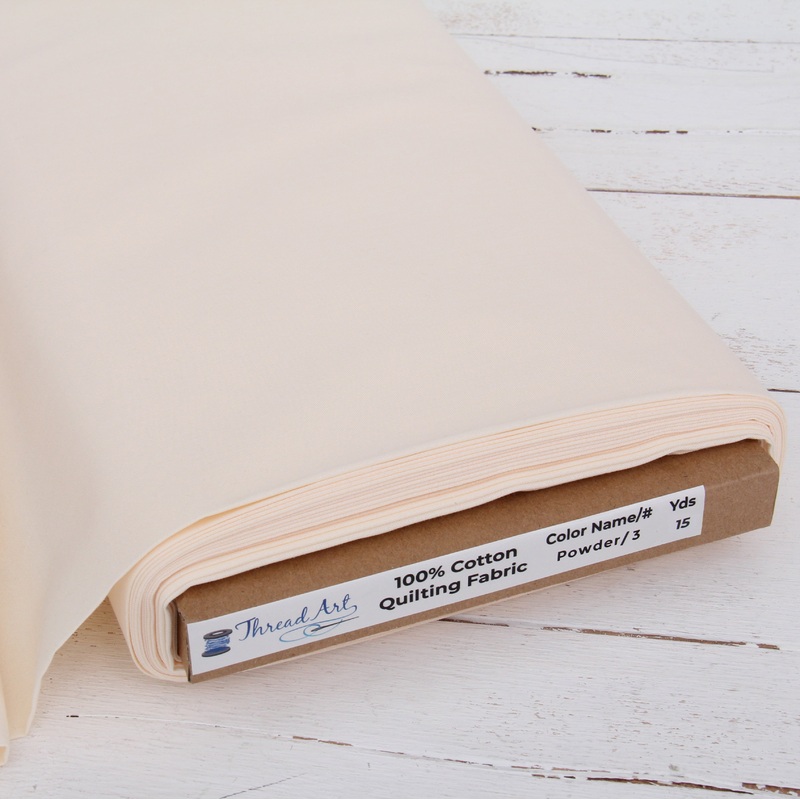 Premium Cotton Quilting Fabric Sold By The Yard – Solid Powder White