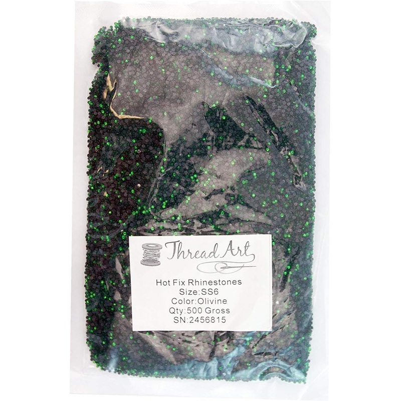 SS6 Olivine Rhinestones Bulk 500 Gross