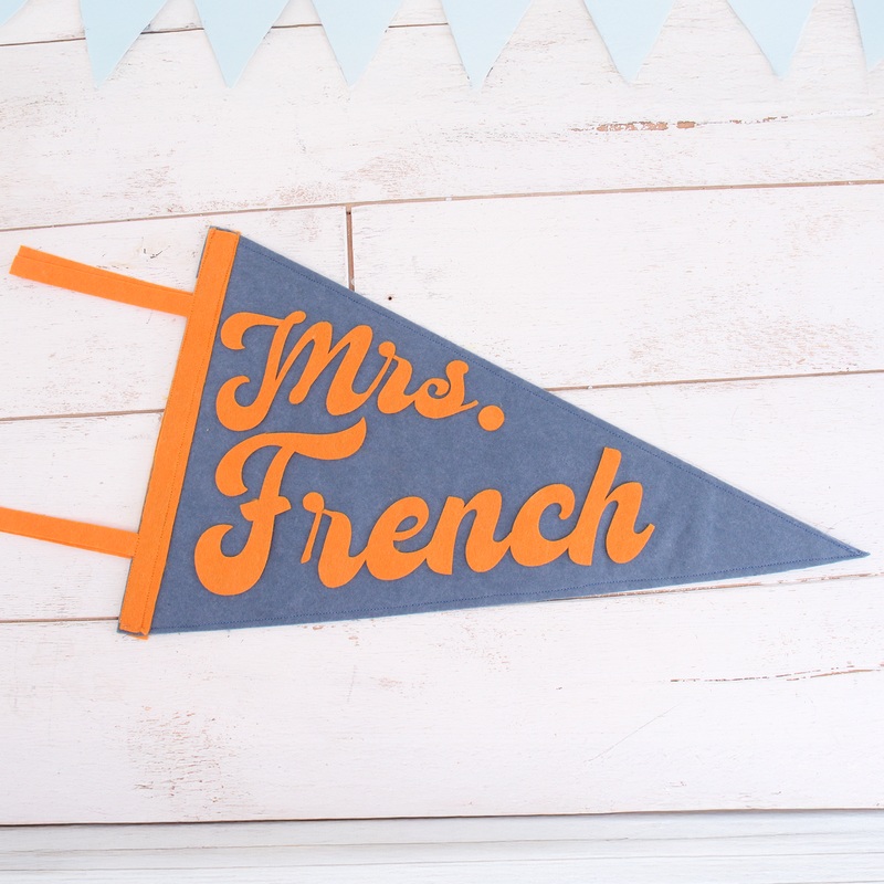 Custom Teacher Flag – Felt Pennant